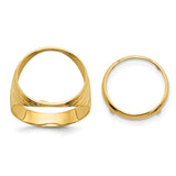 17 mm 14k Yellow Gold coin bezel for 16.5 mm Coin