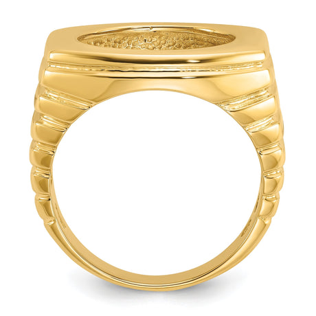 17 mm 14k Yellow Gold coin bezel for 16.5 mm Coin — alternate view