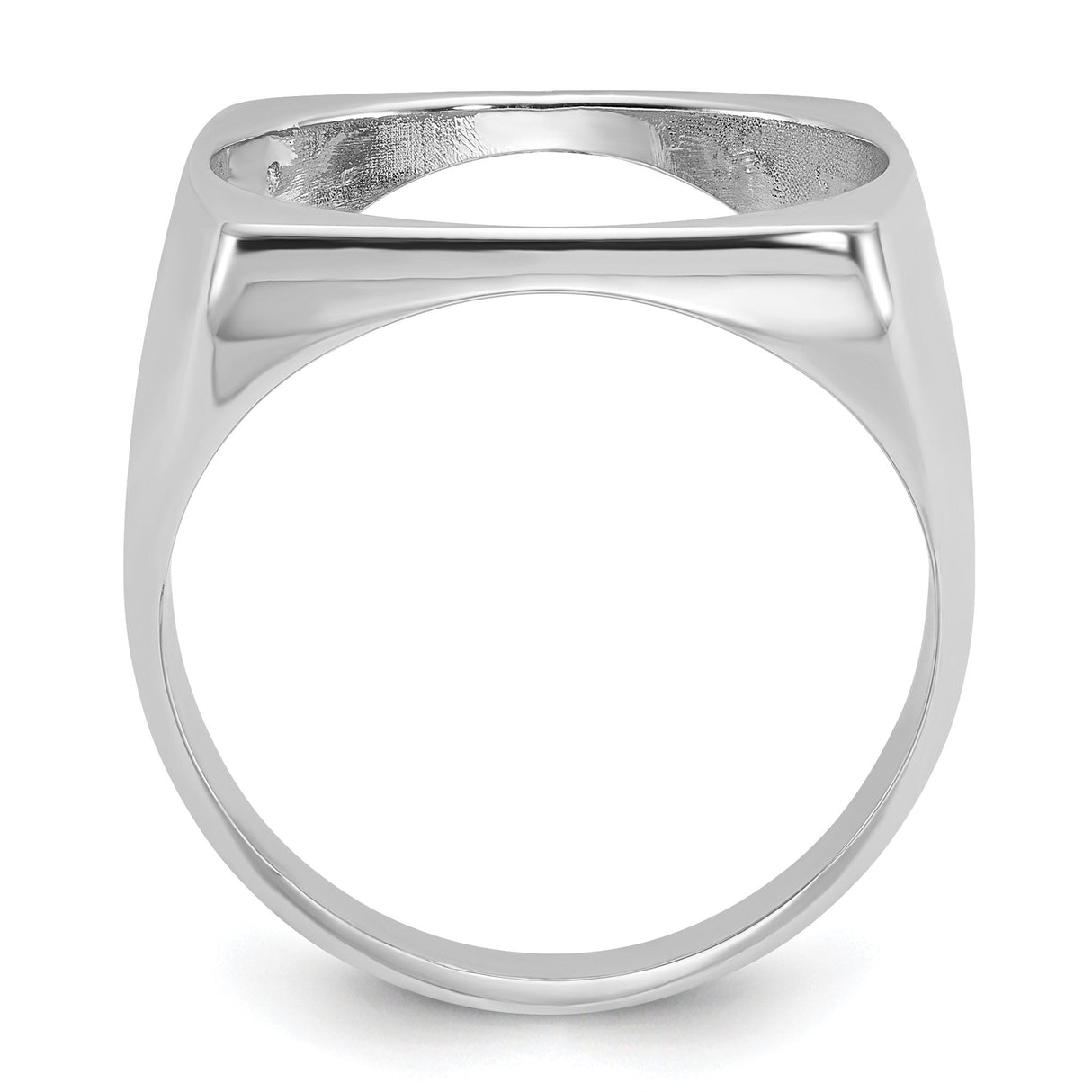 17 mm 14k White Gold coin bezel for 16.5 mm Coin — alternate view