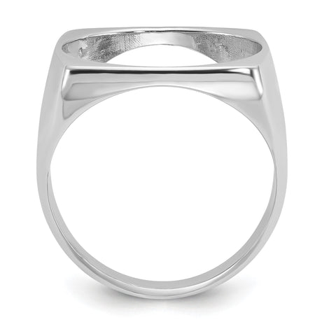 17 mm 14k White Gold coin bezel for 16.5 mm Coin — alternate view