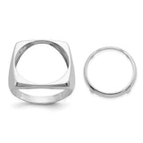 17 mm 14k White Gold coin bezel for 16.5 mm Coin
