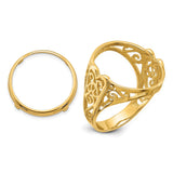 17 mm 14k Yellow Gold coin bezel for 16.5 mm Coin — additional image