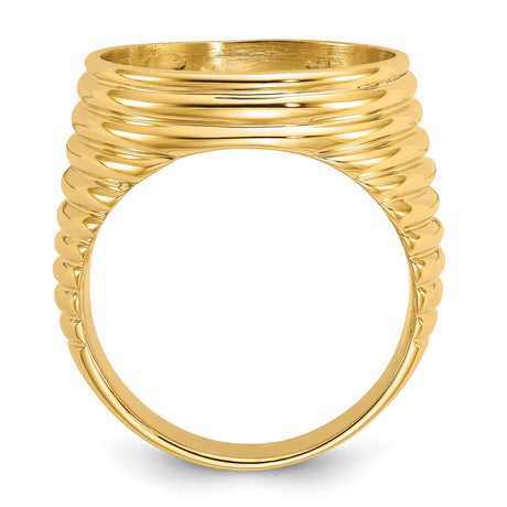 17 mm 14k Yellow Gold coin bezel for 16.5 mm Coin — alternate view