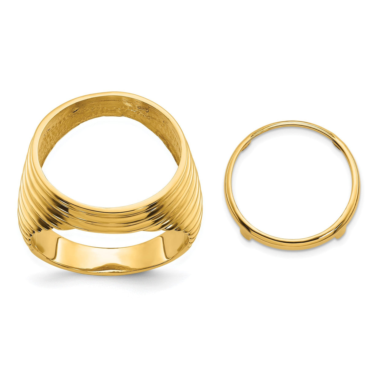 17 mm 14k Yellow Gold coin bezel for 16.5 mm Coin