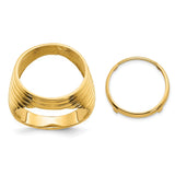 17 mm 14k Yellow Gold coin bezel for 16.5 mm Coin
