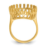 17 mm 14k Yellow Gold coin bezel for 16.5 mm Coin — alternate view