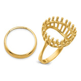 17 mm 14k Yellow Gold coin bezel for 16.5 mm Coin — additional image