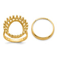 17 mm 14k Yellow Gold coin bezel for 16.5 mm Coin