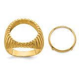 17 mm 14k Yellow Gold coin bezel for 16.5 mm Coin