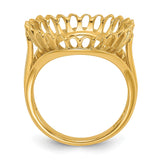 17 mm 14k Yellow Gold coin bezel for 16.5 mm Coin — alternate view