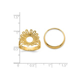 17 mm 14k Yellow Gold coin bezel for 16.5 mm Coin — size reference (ruler)