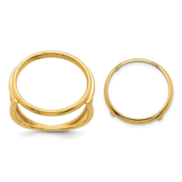 17 mm 10k Yellow Gold coin bezel for 16.5 mm Coin