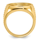 17 mm 14k Yellow Gold coin bezel for 16.5 mm Coin — alternate view