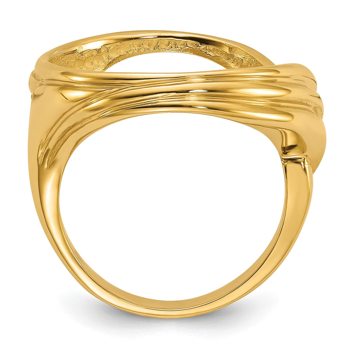 17 mm 14k Yellow Gold coin bezel for 16.5 mm Coin — alternate view
