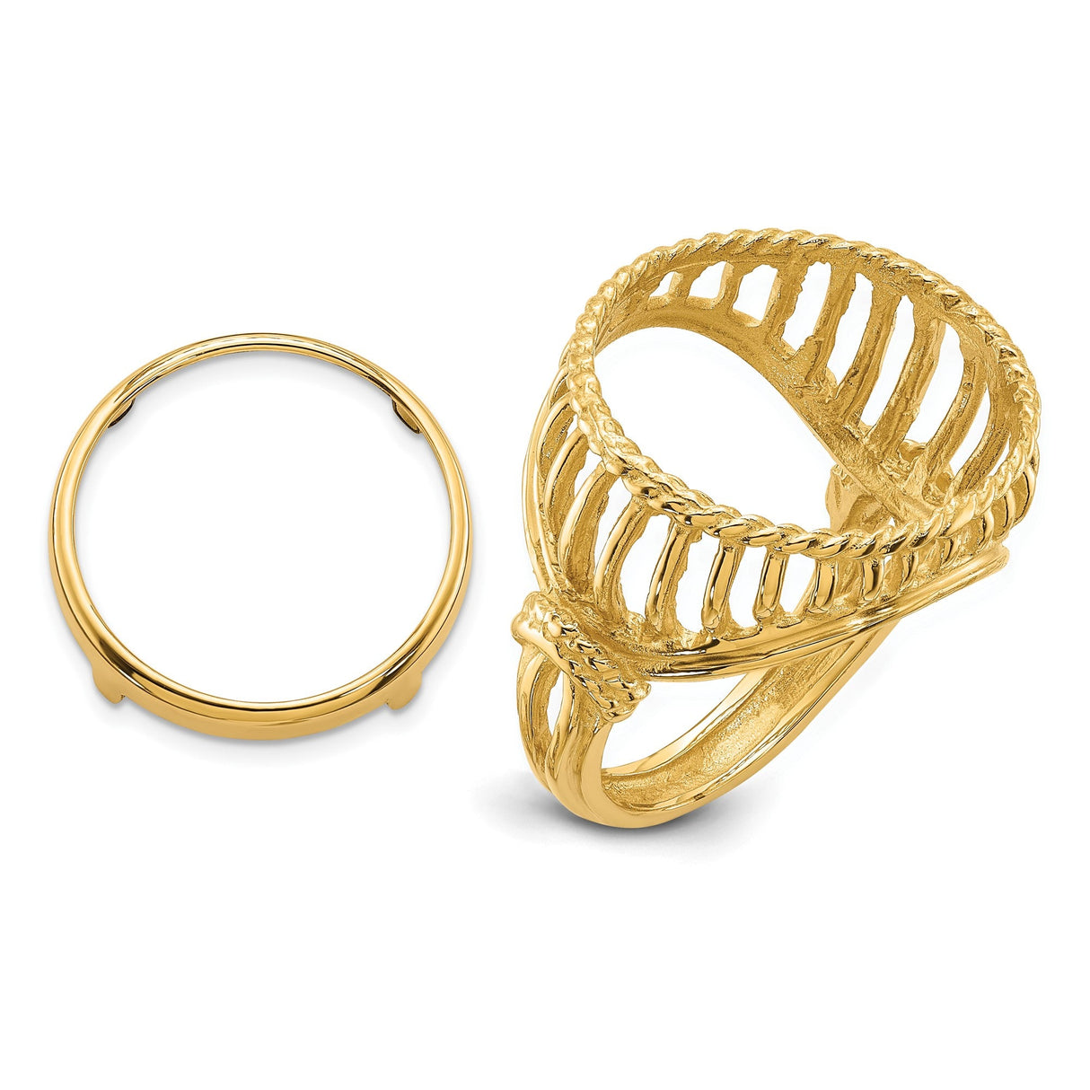 17 mm 14k Yellow Gold coin bezel for 16.5 mm Coin — additional image