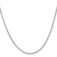 14K White Gold 1.6 mm Polished Chain Necklace, Solid