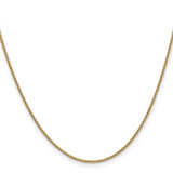 14K Yellow Gold 1.6 mm Polished Chain Necklace