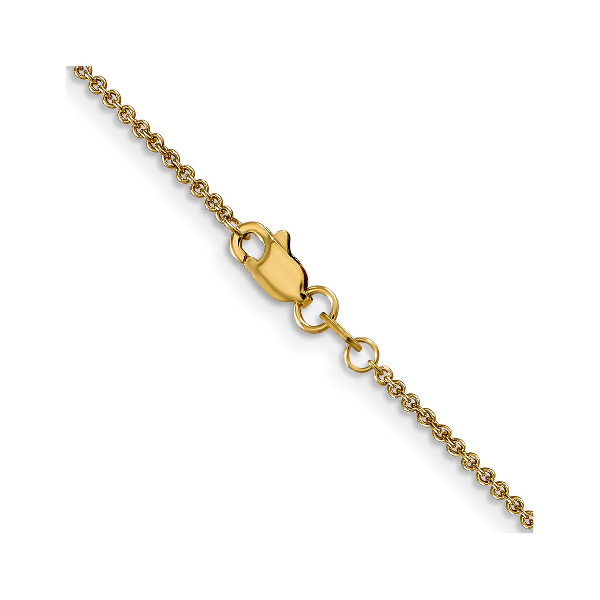 14K Yellow Gold 1.6 mm Polished Chain Necklace alternate angle