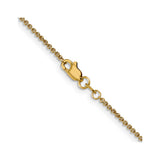 14K Yellow Gold 1.6 mm Polished Chain Necklace alternate angle