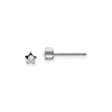 Stainless Steel Star Earrings with Clear Gemstone Center, Minimalist Celestial Studs for Women
