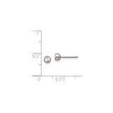 Titanium Stud Earrings with Round Bezel Set Clear Gemstone, Hypoallergenic Unisex Jewelry