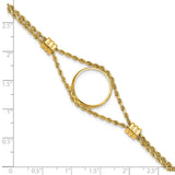 18 mm 14k Yellow Gold coin bezel for 17.8 mm Coin — size reference (ruler)