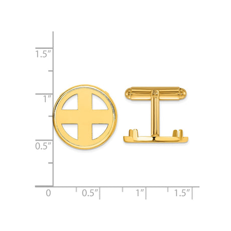 18 mm 14k Yellow Gold coin bezel for 17.8 mm Coin — size reference (ruler)