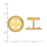 18 mm 14k Yellow Gold coin bezel for 17.8 mm Coin — size reference (ruler)