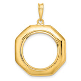 18 mm 14k Yellow Gold coin bezel for 17.8 mm Coin