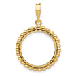 18 mm 14k Yellow Gold coin bezel for 17.8 mm Coin