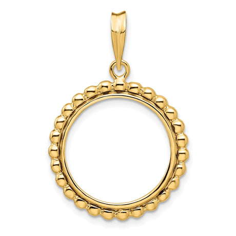 18 mm 14k Yellow Gold coin bezel for 17.8 mm Coin