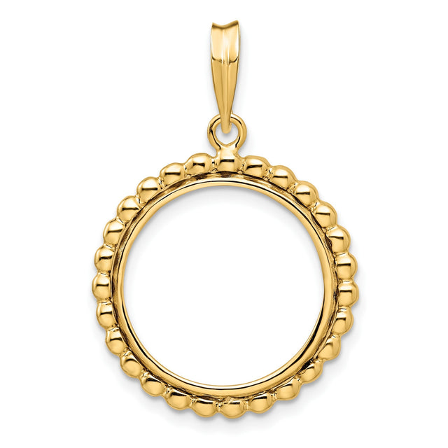 18 mm 14k Yellow Gold coin bezel for 17.8 mm Coin