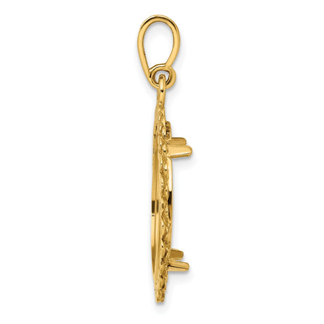 18 mm 14k Yellow Gold coin bezel for 17.8 mm Coin — alternate view
