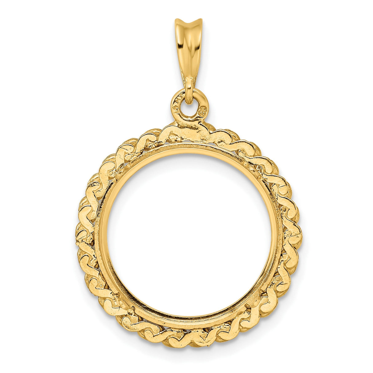 18 mm 14k Yellow Gold coin bezel for 17.8 mm Coin — additional image