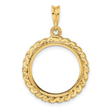18 mm 14k Yellow Gold coin bezel for 17.8 mm Coin — additional image