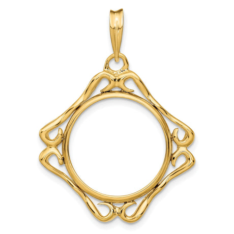 18 mm 14k Yellow Gold coin bezel for 17.8 mm Coin