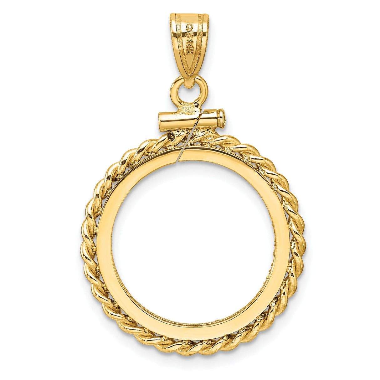 18 mm 14k Yellow Gold coin bezel for 17.8 mm Coin — additional image