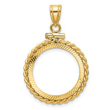 18 mm 14k Yellow Gold coin bezel for 17.8 mm Coin