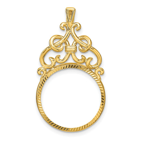 18 mm 14k Yellow Gold coin bezel for 17.8 mm Coin