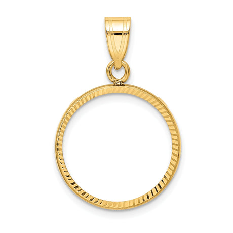 18 mm 10k Yellow Gold coin bezel for 17.8 mm Coin