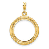 18 mm 14k Yellow Gold coin bezel for 17.8 mm Coin — additional image