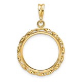 18 mm 14k Yellow Gold coin bezel for 17.8 mm Coin — additional image