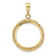 18 mm 14k Yellow Gold coin bezel for 17.8 mm Coin