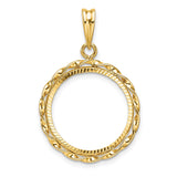 18 mm 14k Yellow Gold coin bezel for 17.8 mm Coin