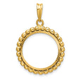 18 mm 14k Yellow Gold coin bezel for 17.8 mm Coin