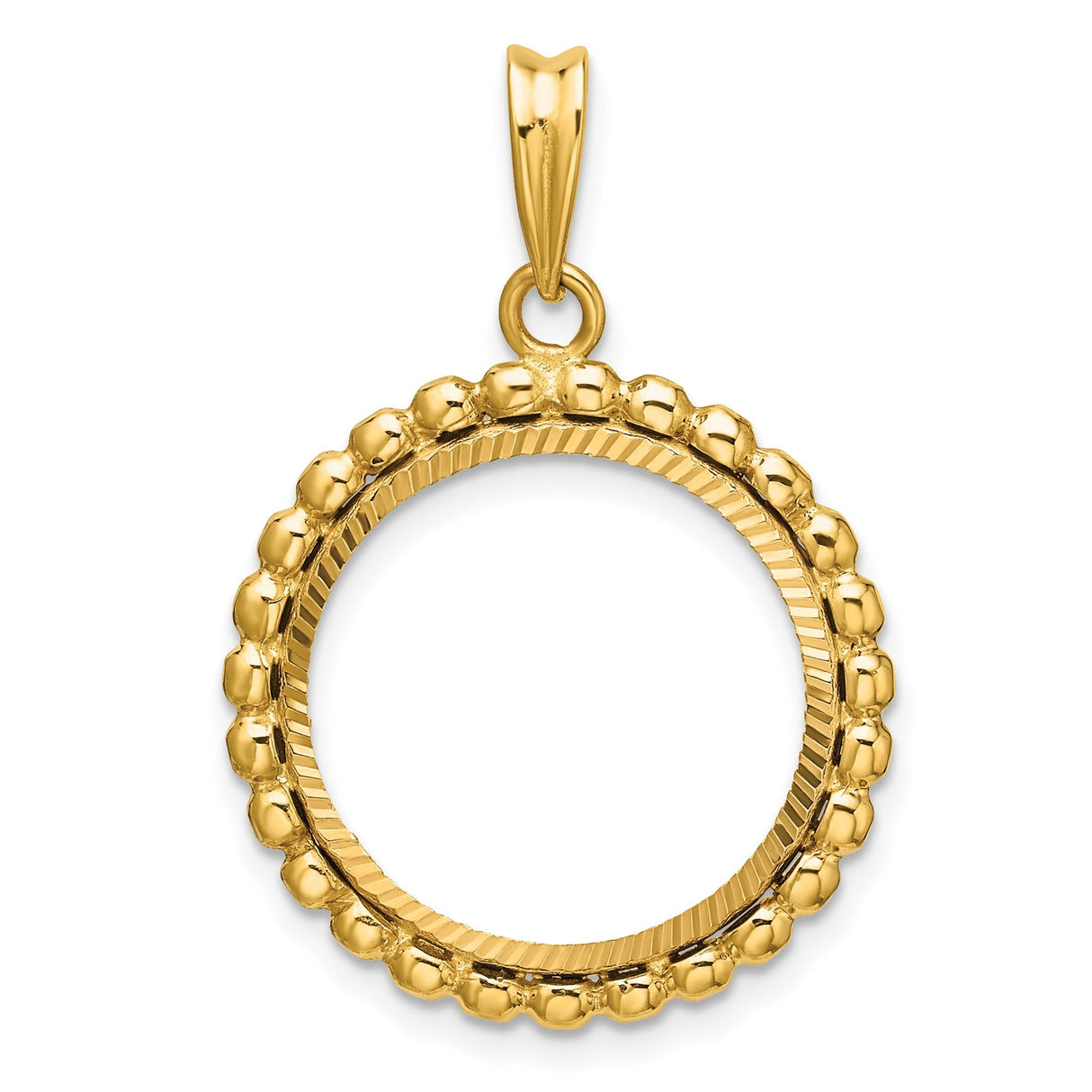 18 mm 14k Yellow Gold coin bezel for 17.8 mm Coin