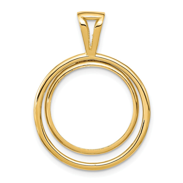 18 mm 14k Yellow Gold coin bezel for 17.8 mm Coin