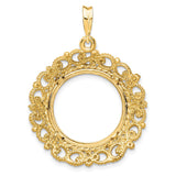 18 mm 14k Yellow Gold coin bezel for 17.8 mm Coin — additional image