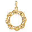 18 mm 14k Yellow Gold coin bezel for 17.8 mm Coin