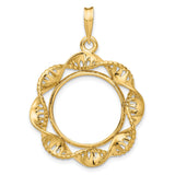 18 mm 14k Yellow Gold coin bezel for 17.8 mm Coin